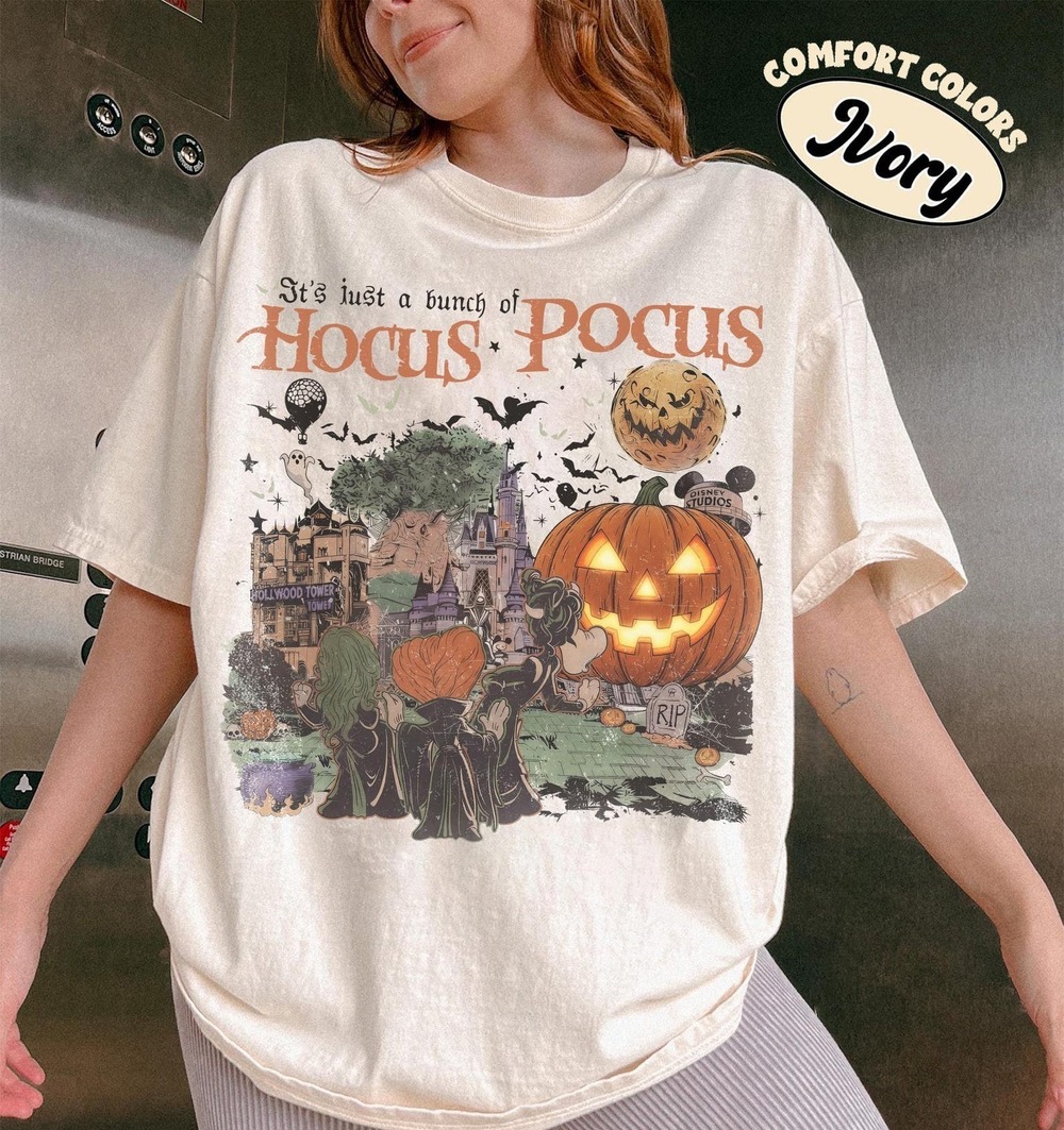 Dsney Halloween Shirt, Its Just A Bunch Of Hocus Pocus Tee - Picture 1 of 4